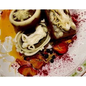 Milk and Honey Soap Bar with Rose Oil and Beet Root